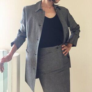 Vintage Penderie LOFT Linen Blazer and Skirt Suit